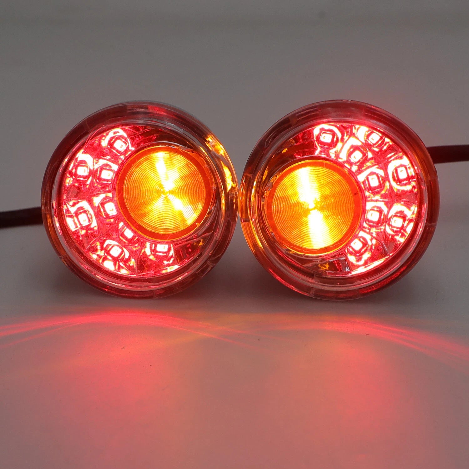 Clear LED Running Brake Turn Signal Indicator Light Set for Harley XL 883 1200 (1992–2017)