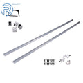 Set of 2 Linear Rails with 4 Bearing Blocks & 4 Fixing Rings