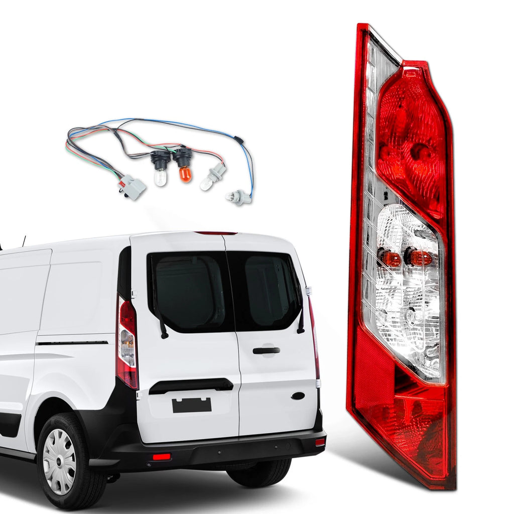 Tail Light for Ford Transit Connect (2014–2023) w/ Bulb & Wires, Left Side