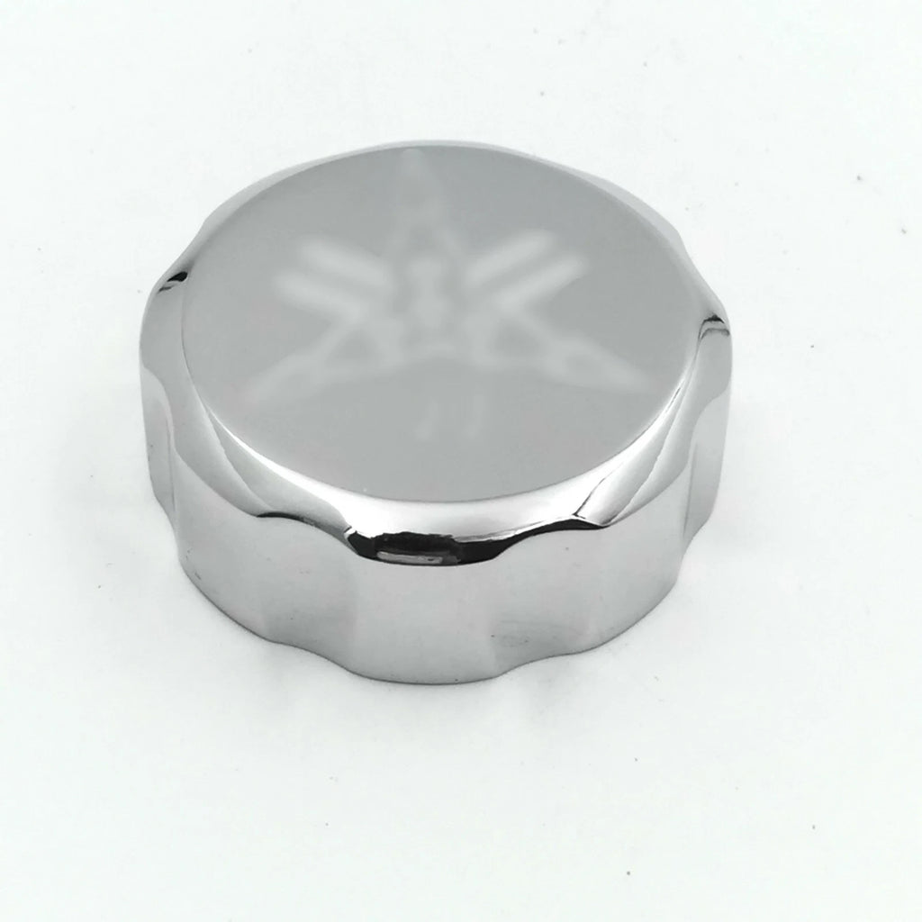 Fluid Reservoir Cap Cover for Yamaha YZF R6 (2003–2005), YZF R6S (2006–2008), YZF R1 (2004–2008) Chrome