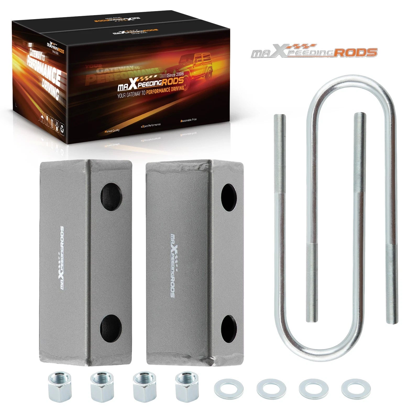 Rear Lowering Blocks Kit for Chevy C10 GMC C15 Truck (1960–1972) Steel
