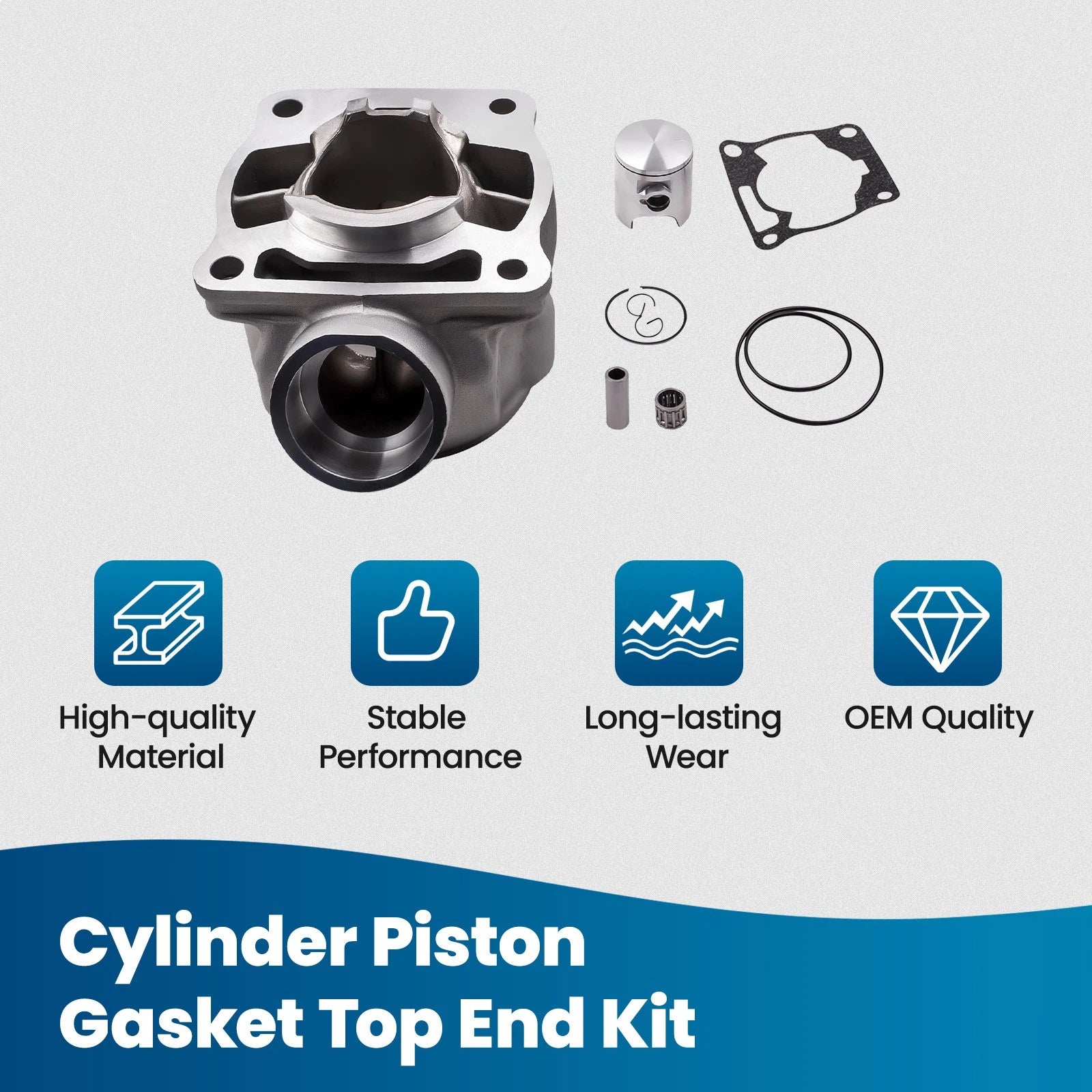 85cc Engine Cylinder Piston for Yamaha YZ80 YZ85 (1985–2004) 43K-11611-00-00