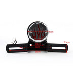 Flame Fire Rear Tail Light for Chopper Cafe Racer Bobber (Chrome)