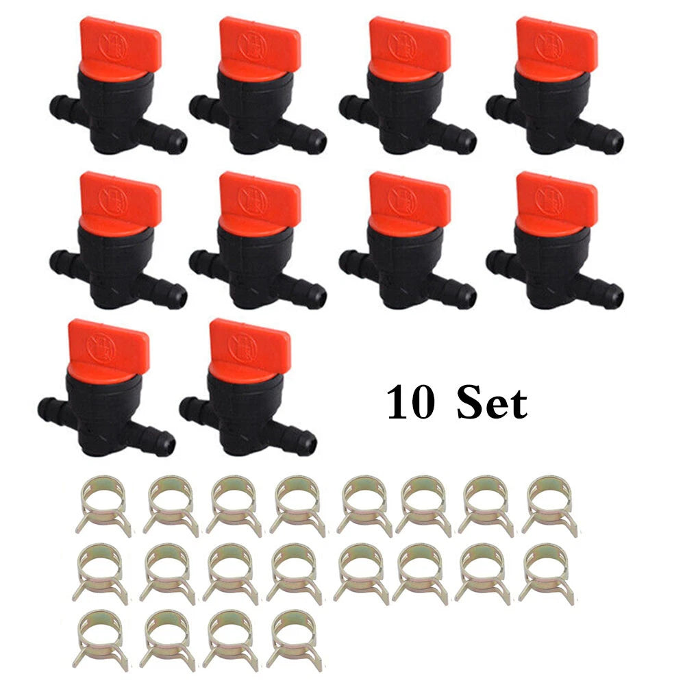 10pcs Inline Fuel Shut Off Valve Clamp for B & Stratton (494768, 698183)