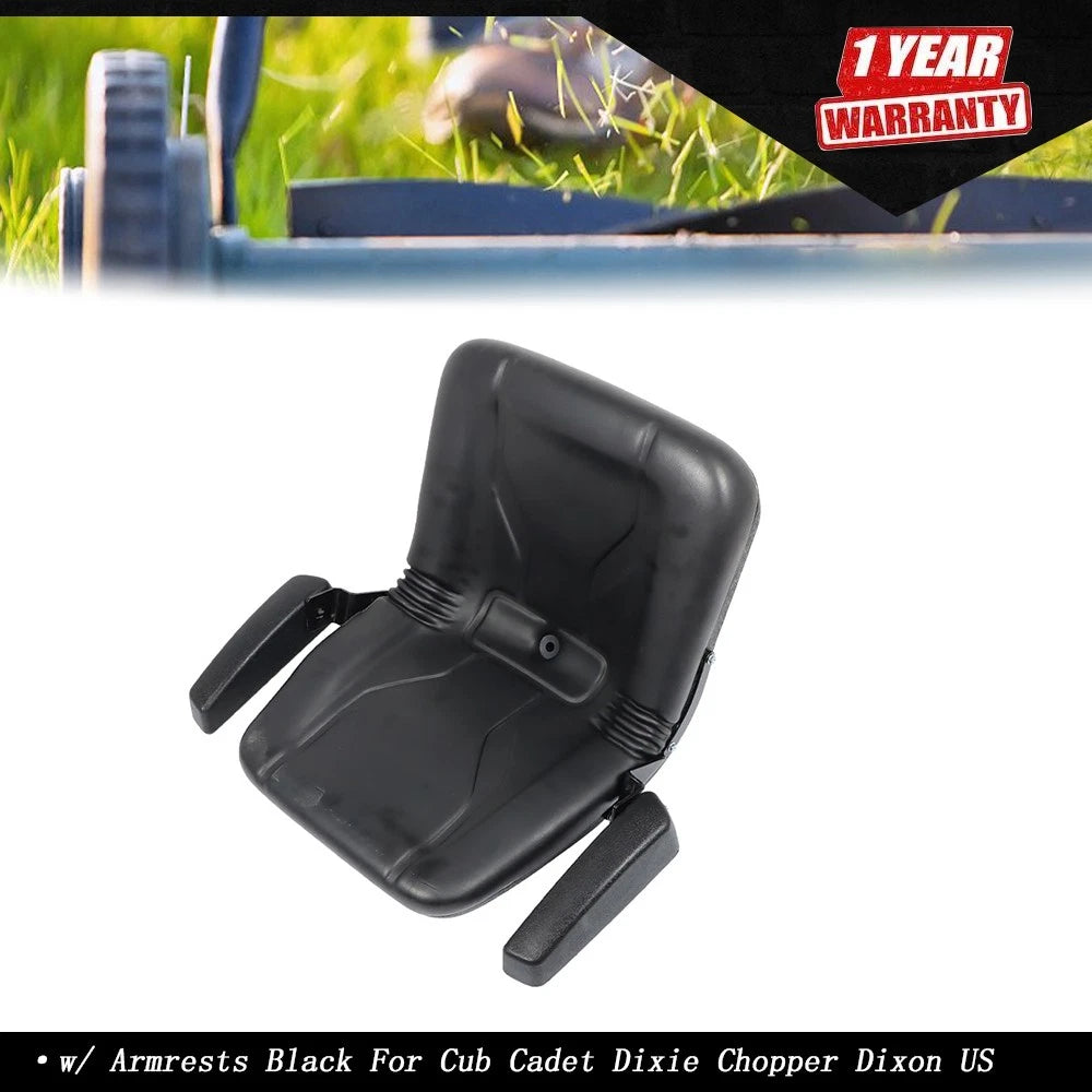 High Back Lawn Mower Seat with Armrests for Cub Cadet Dixie Chopper