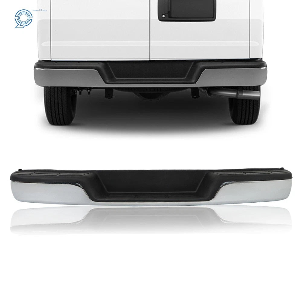 Chrome Rear Step Bumper for Chevy Express/GMC Savana (1996-2023)
