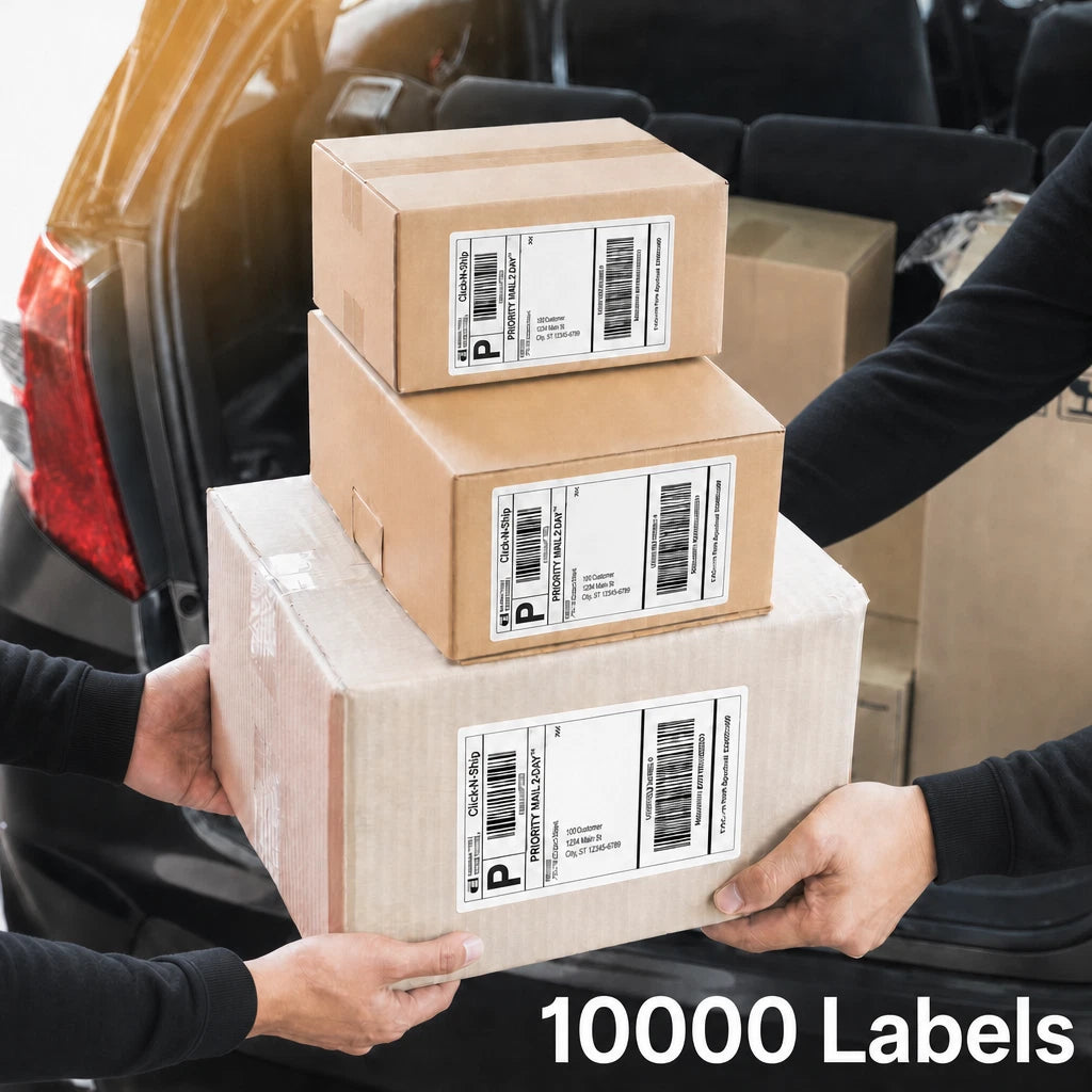 4" x 6" Direct Thermal Shipping Labels (10000 pcs) - Strong Adhesive
