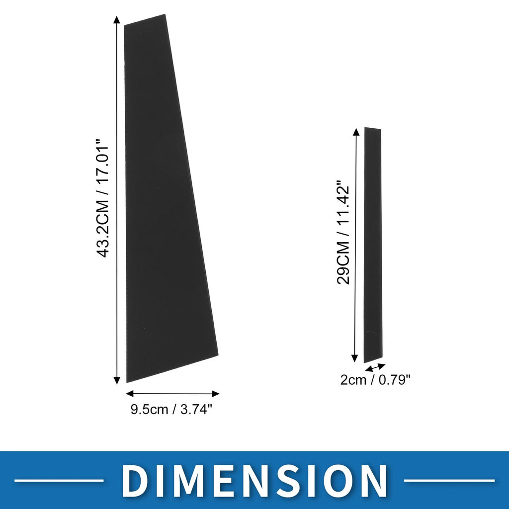 Set of 4 Door Pillar Window Trim for Volkswagen Jetta (2013–2015) Black