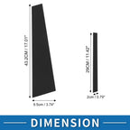 Set of 4 Door Pillar Window Trim for Volkswagen Jetta (2013–2015) Black