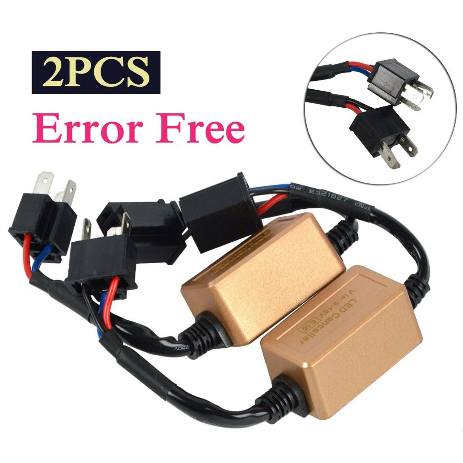 9003 LED Headlight Fog Light Canbus Anti-Flicker Decoder for H4 (2010-2020)