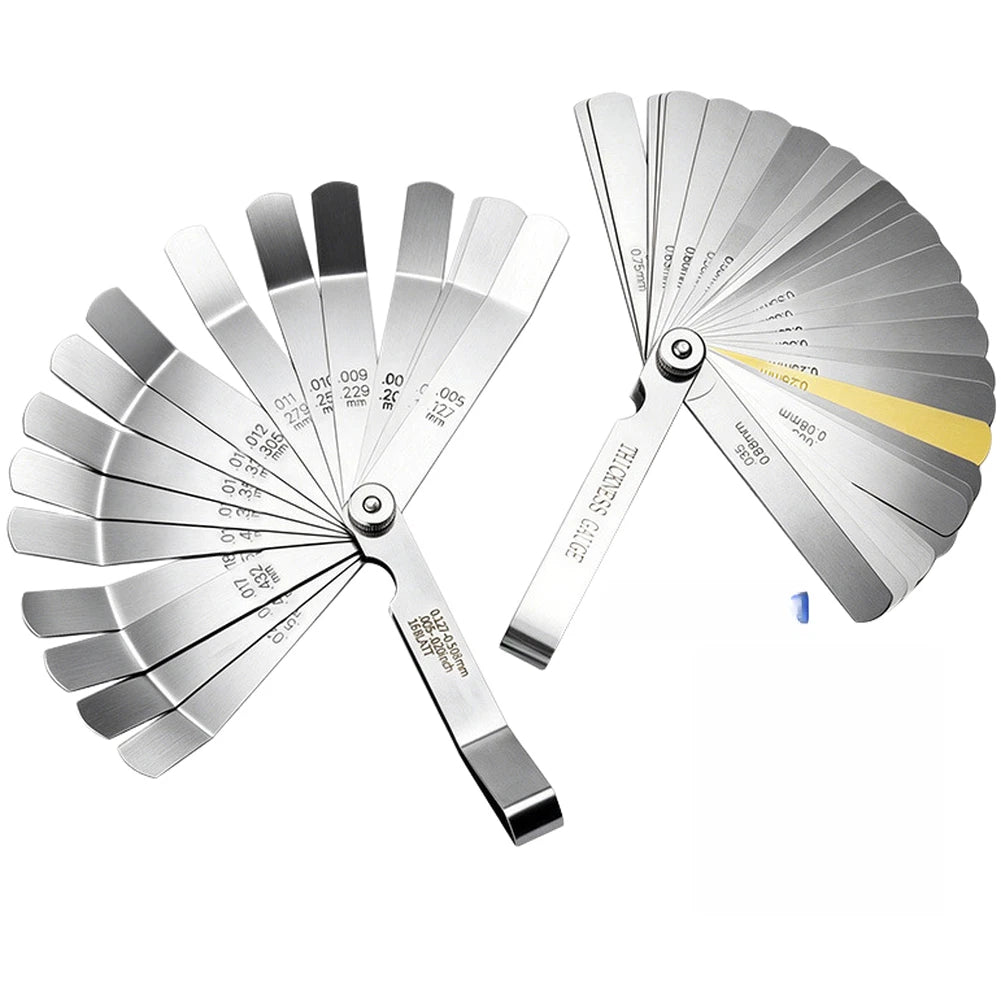 Stainless Steel Bent Feeler Gauge 0.127-0.508mm Set for Precision Measurement
