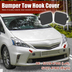 Pair Front Bumper Tow Hook Covers 52128-47902, 52127-47902 for Toyota Prius V (2012)