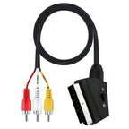 Scart to RCA Composite Audio Video Cable 1.5 Meter for TV Setup