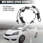 2 x ABS Wheel Speed Sensors for Honda CR-Z (2011-2016)