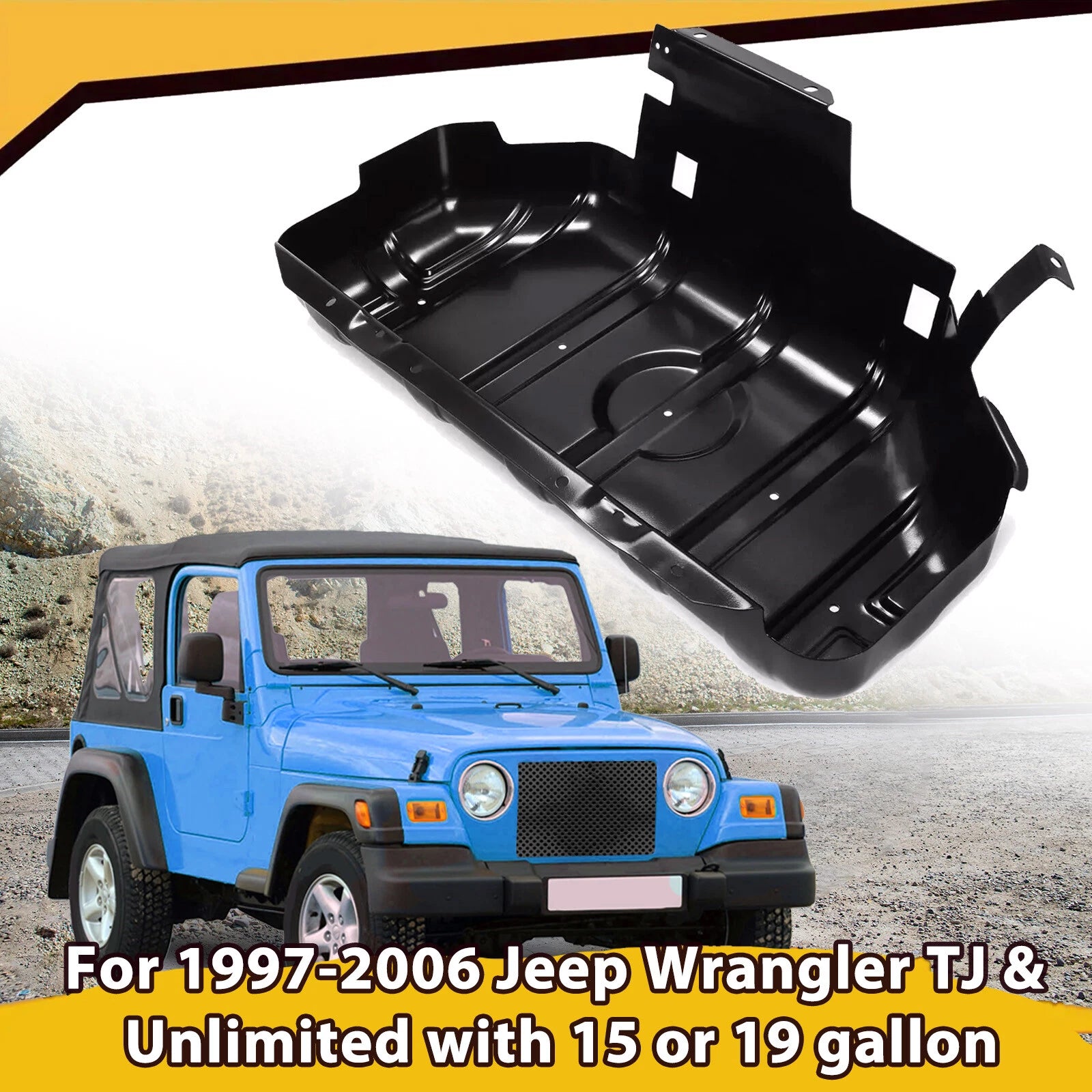 Gas Tank Skid Plate for Jeep Wrangler TJ & Unlimited (1997–2006) 52100219AB
