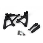 Set of 2 Front Rider Footrest Pegs Brackets for Yamaha YZF R1 (2009–2011) Black