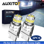 Set of 2 3157 3156 LED 6500K Reverse Backup Brake Tail Light Bulbs for