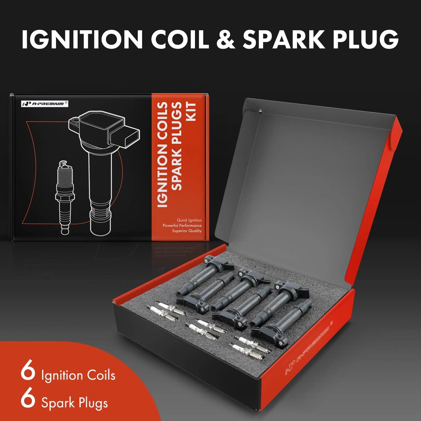 Ignition Coil & Iridium Spark Plug for Toyota Tacoma/Tundra (2005–2015)