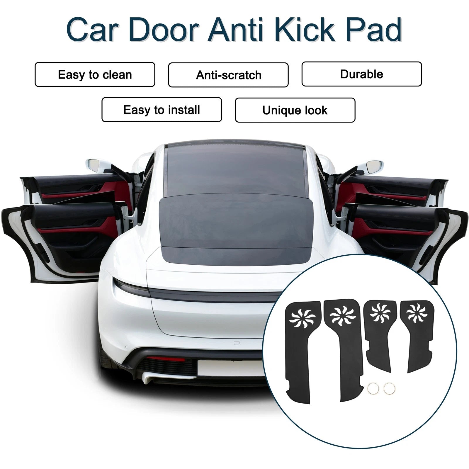 Set of 1 Car Door Anti Kick Pad Protector for Toyota Land Cruiser (2010–2012)