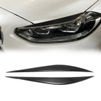 1 Pair Eye Lid Cover Sticker for BMW F30 Carbon Fiber Black (2012-2019)