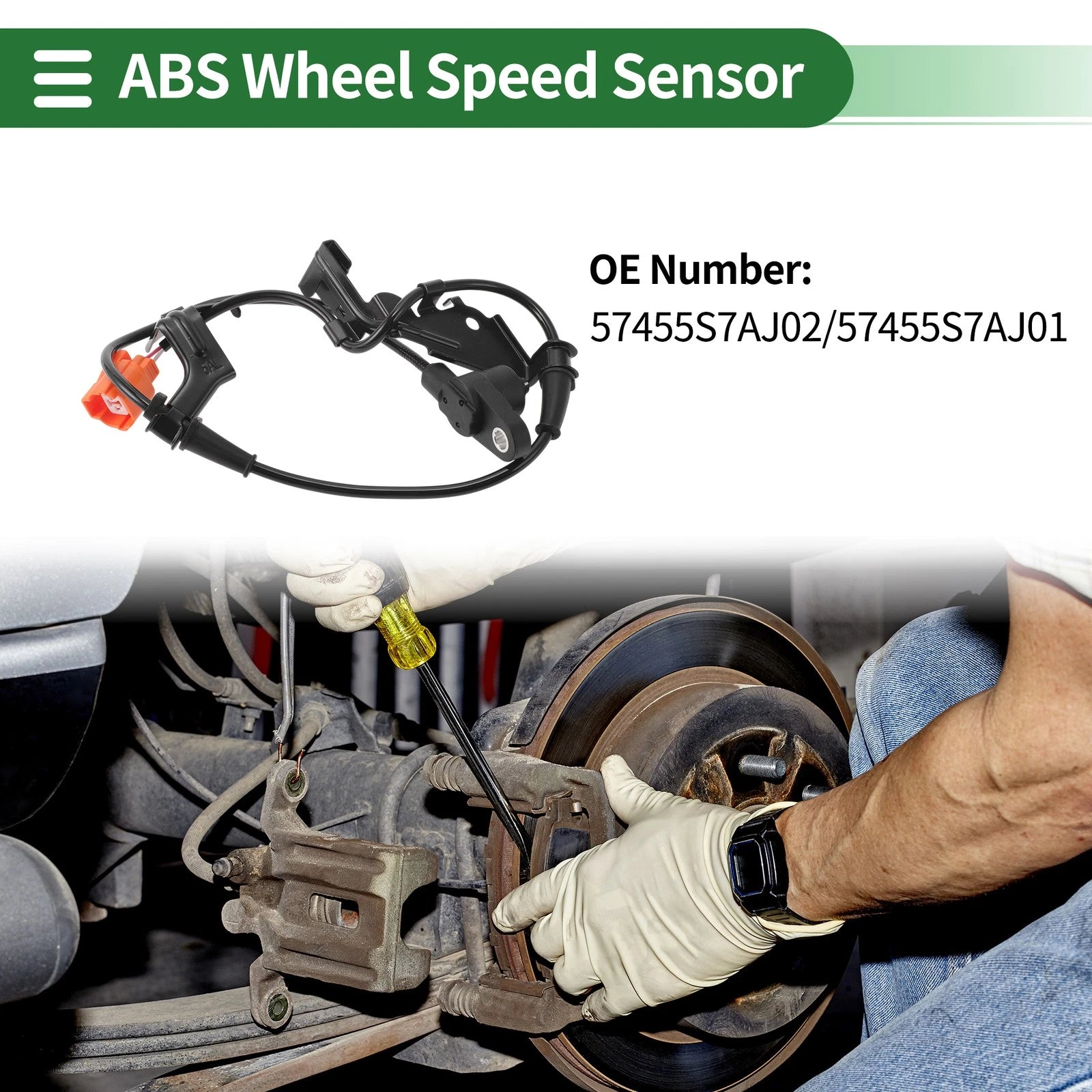 ABS Wheel Speed Sensor No. 57455S7AJ02 for Honda Stream (2002–2005)