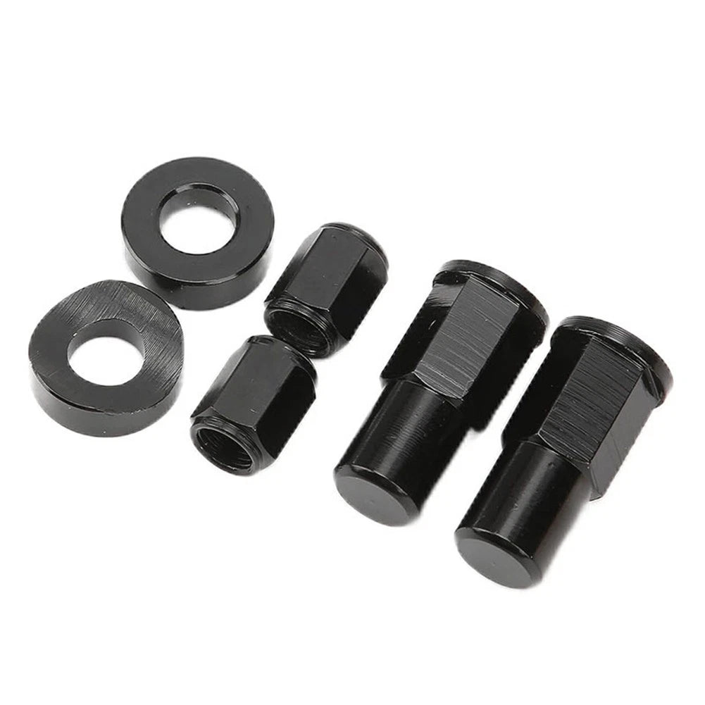 Rim Lock Nuts Spacer Kit for Universal Motorcycle (All Years) - Black Aluminum