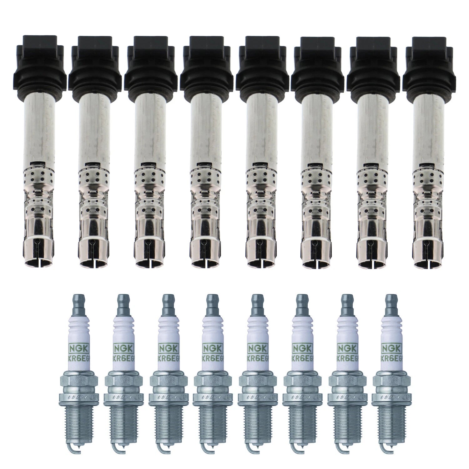 Set of 8 Ignition Coils & NGK G-Power Spark Plugs for Passat S4 S8 E38 LX470 V8