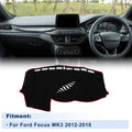 Dash Cover for Ford Focus MK3 (2012–2018) Polyester Black Red Edge Set