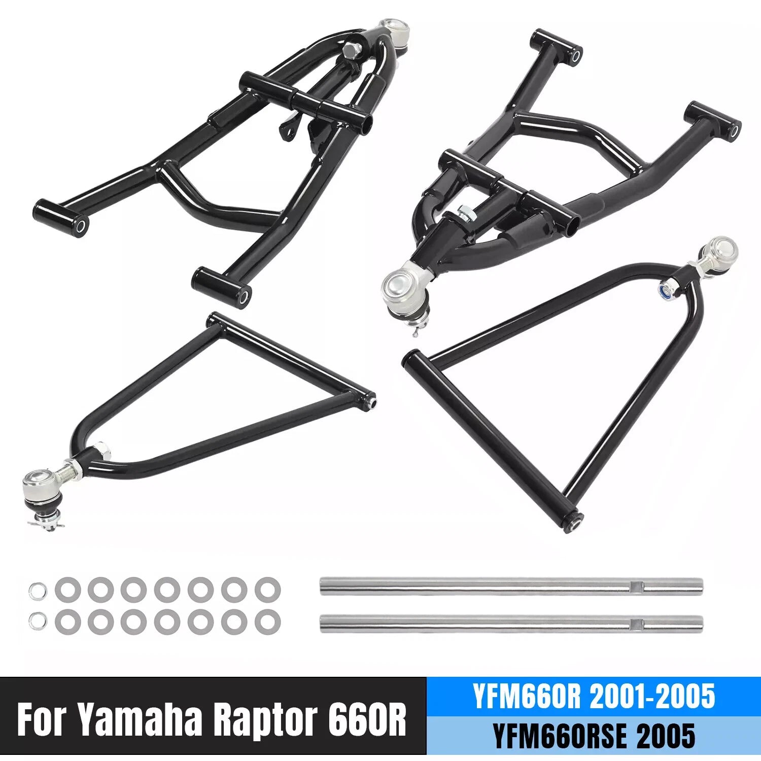 2" Wider Front Upper Lower A Arms for Yamaha Raptor 660R (2001–2005)