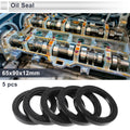 Set of 5 Oil Seal Rotary Shaft Seal Nitrile Rubber 65x90x12mm