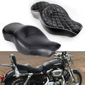 Black Driver & Rider Passenger Seat for Harley Sportster Iron 883 XL 1200 (2004–2023)