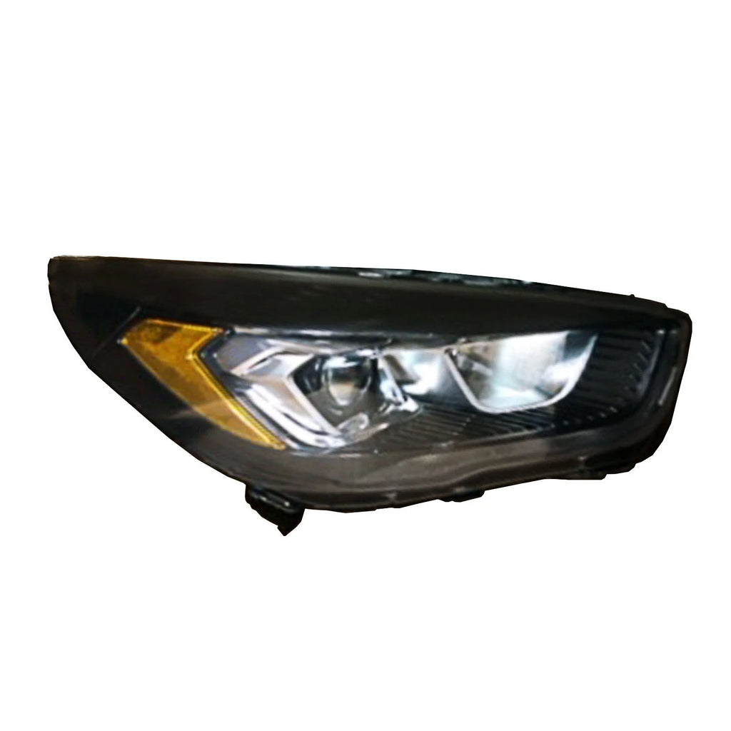 Replacement Black Passenger Side Halogen Headlight Assembly w/LED Signature