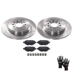 Rear Brake Rotors & Ceramic Pads Set for Ford Taurus (2010–2019), Edge (2011–2014)
