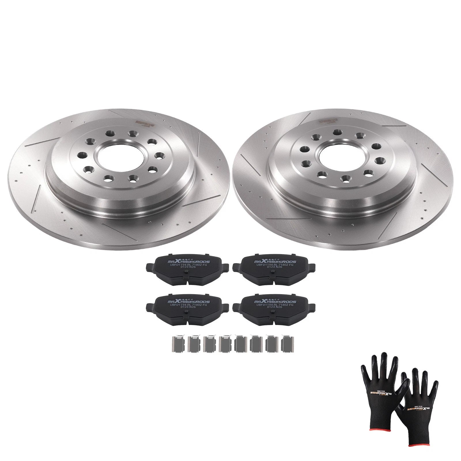 Rear Brake Rotors & Ceramic Pads Set for Ford Taurus (2010–2019), Edge (2011–2014)