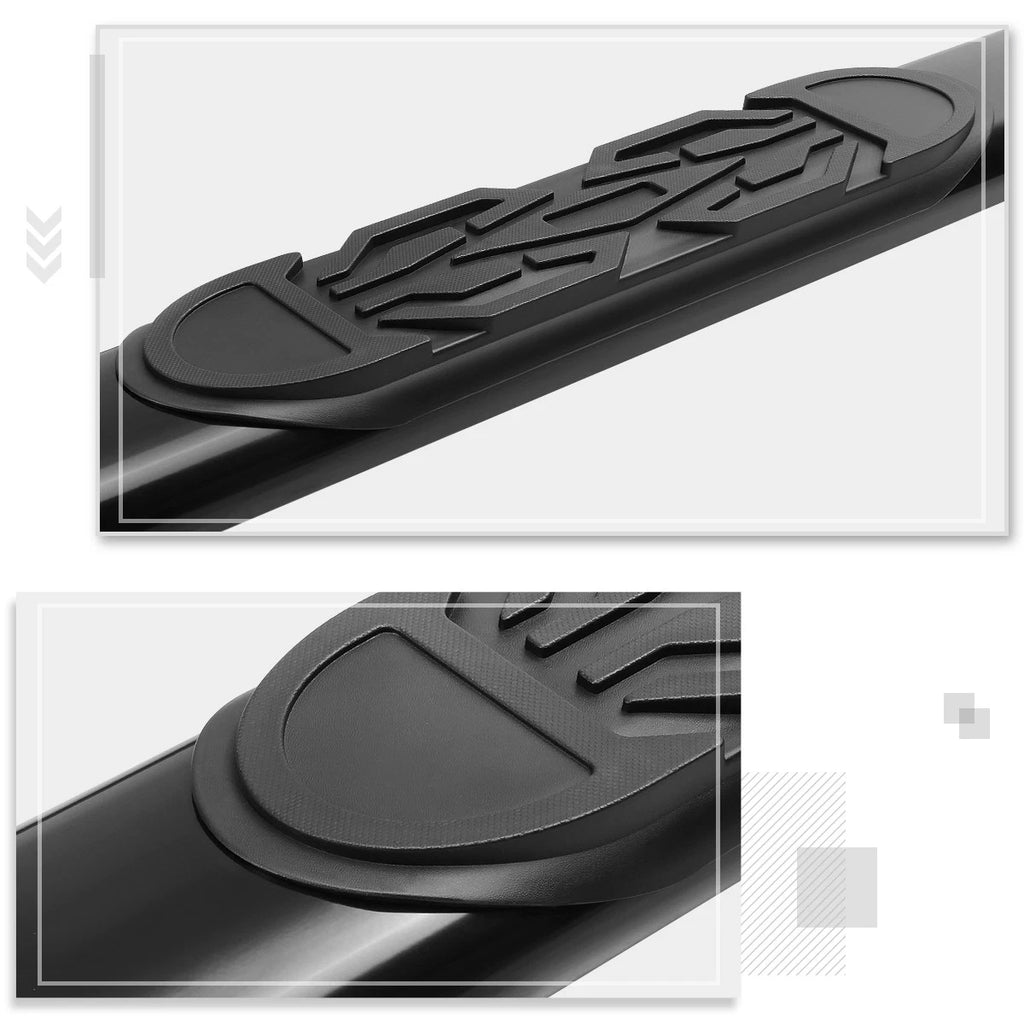 Set of 2 Nerf Bars for Silverado/Sierra Crew Cab (2019–2021) Black 6" Oval