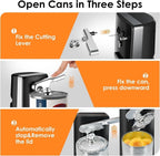 Electric Can Opener for Under Cabinet (Heavy Duty, Smooth Edge)