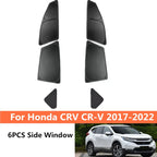 6pcs Side Window Sunshade Privacy Light Shade Blind for Honda CR-V (2017–2022)