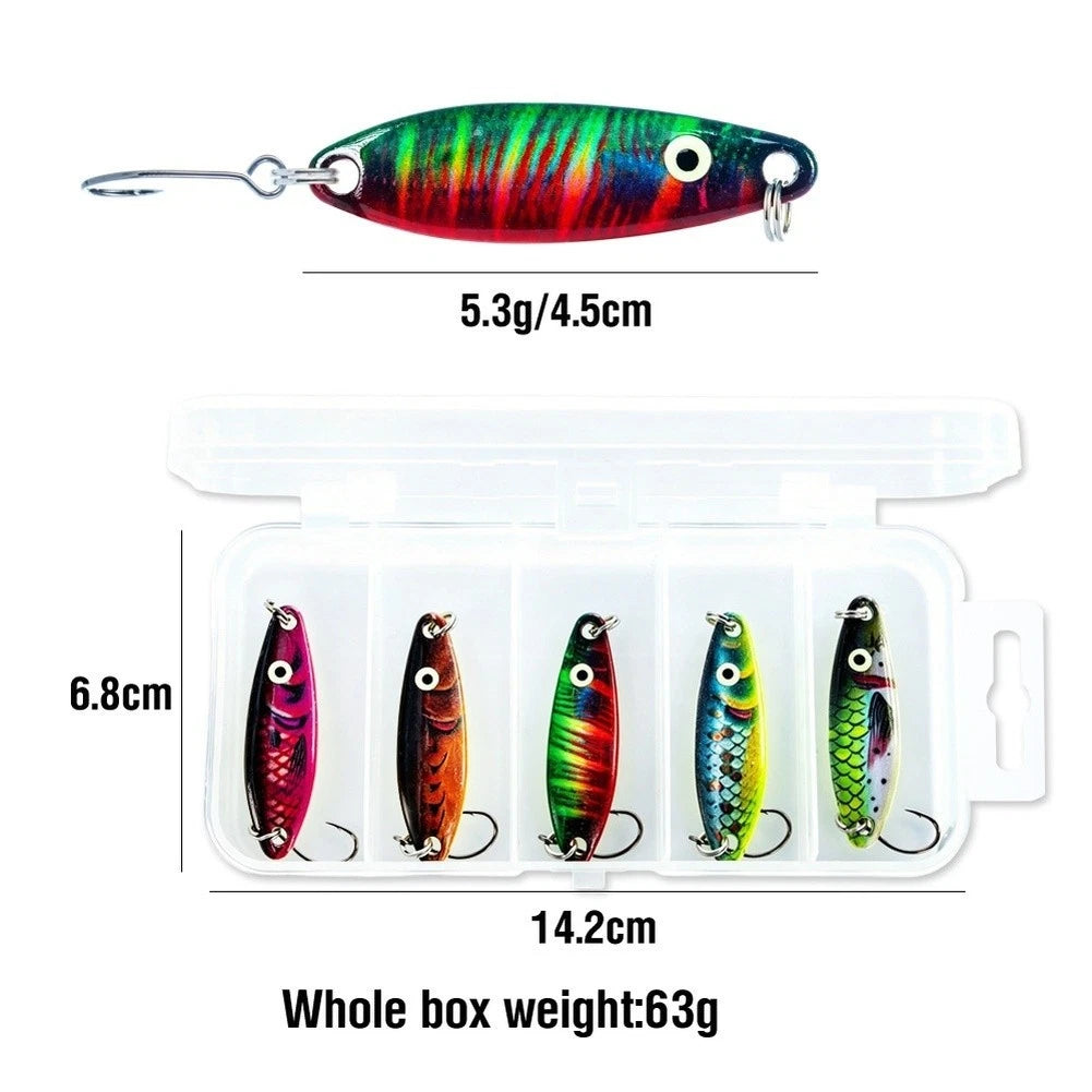 5X Artificial S Shape Fishing Lure Luminous Curved Metal Bait 14.2x6.8cm