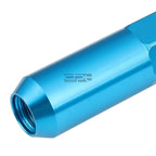 Set of 20 M12X1.5 107mm Tall Sky Blue Aluminum Spiked Lug Nuts + Adapter