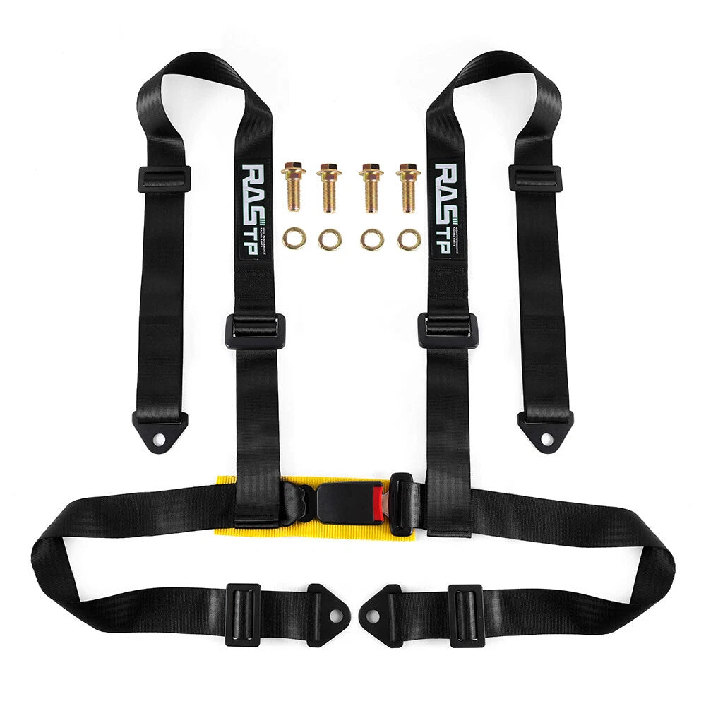 2X 4 Point Universal Buckle Seat Belt Harness for Racing Car UTV ATV Go-Kart