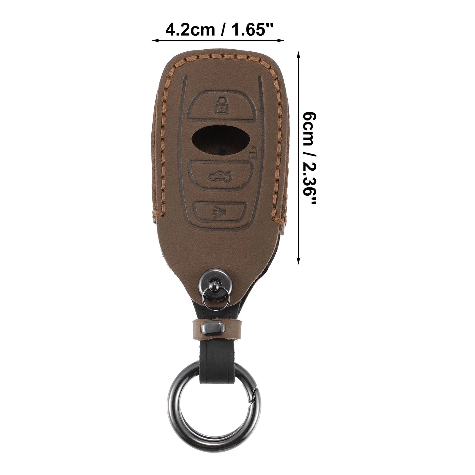Car Key Fob Cover 4 Button Case Faux Leather for Subaru Ascent (2019–2023)