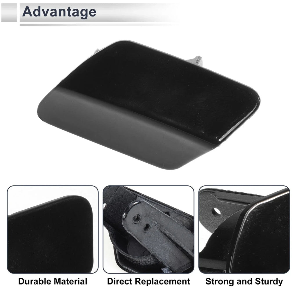 Front Left Bumper Washer Nozzle Cover Cap Black for BMW 320i (2013-2018)