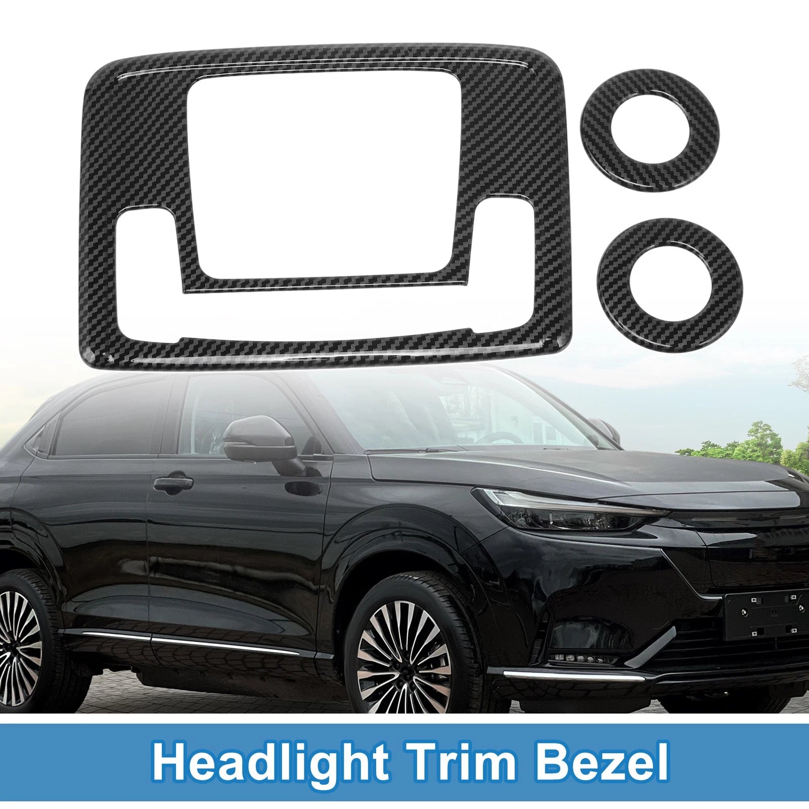 Set of 2 Headlight Trim Bezels for Honda HR-V (2021–2022) ABS