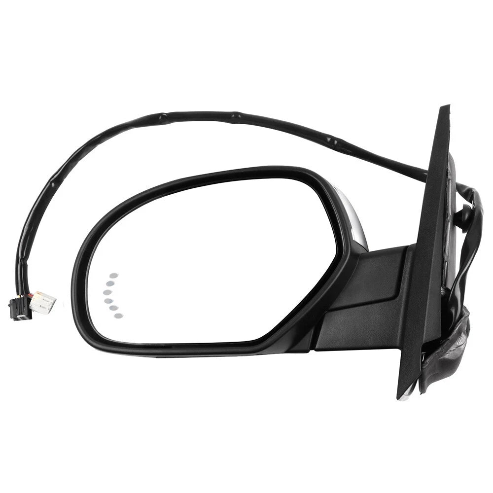 Set of 2 Chrome Power Memory Heated Side Mirrors for Chevy GMC