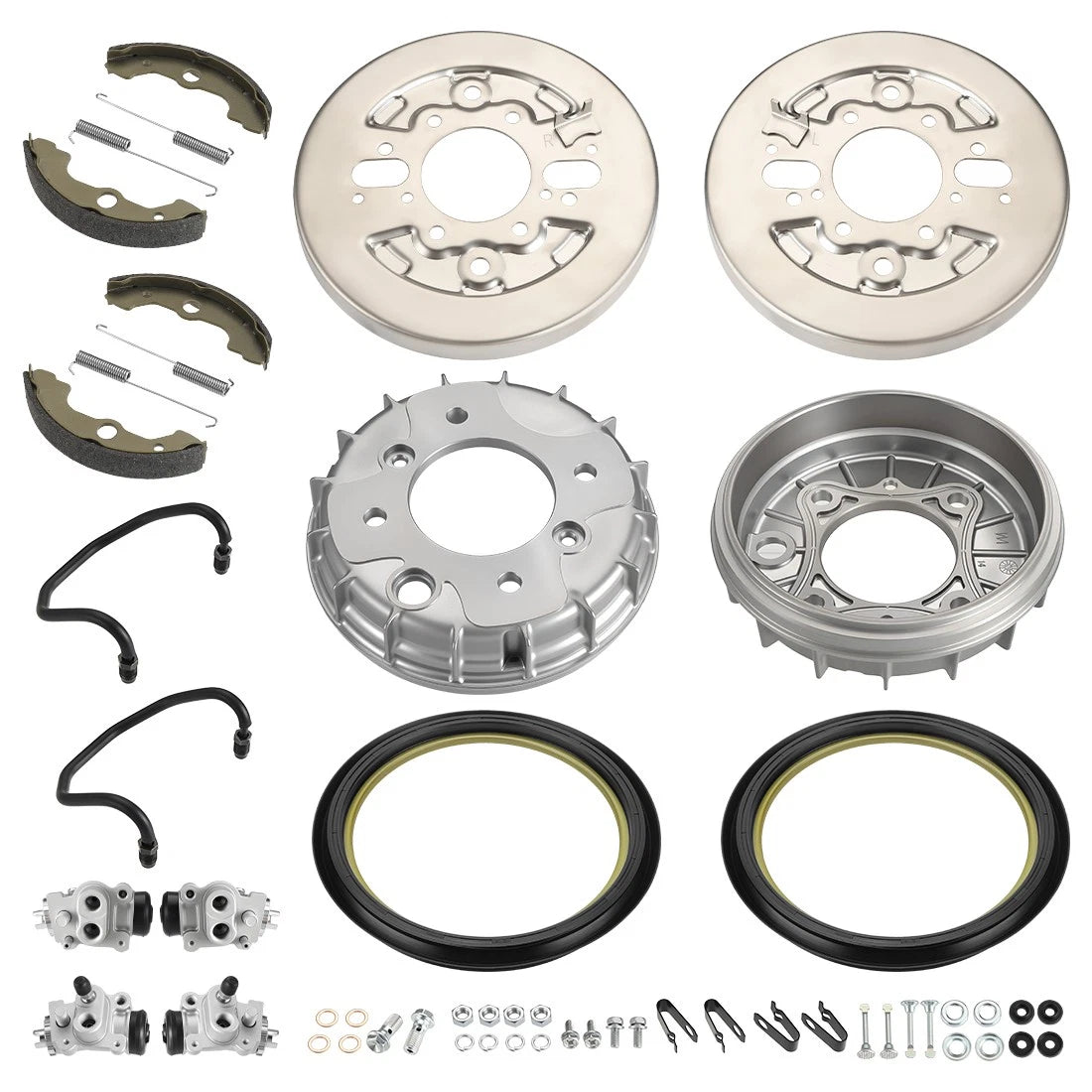 Front Brake Drum Hub Plate Shoes Kit for Honda Foreman TRX450FE/FM (2002–2004)