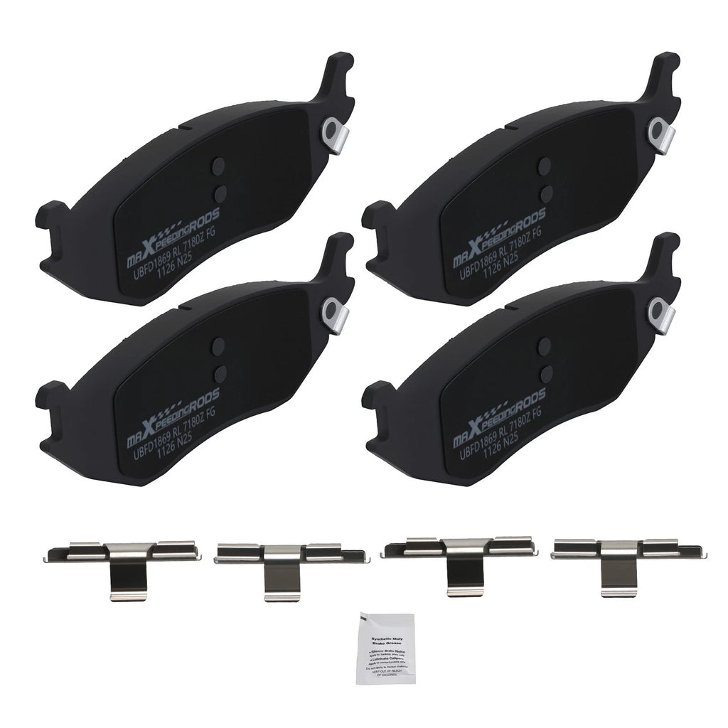 Set of 4 Rear Ceramic Brake Pads for Dodge Durango (2003–2006) / Ram 1500 (2002–2006)