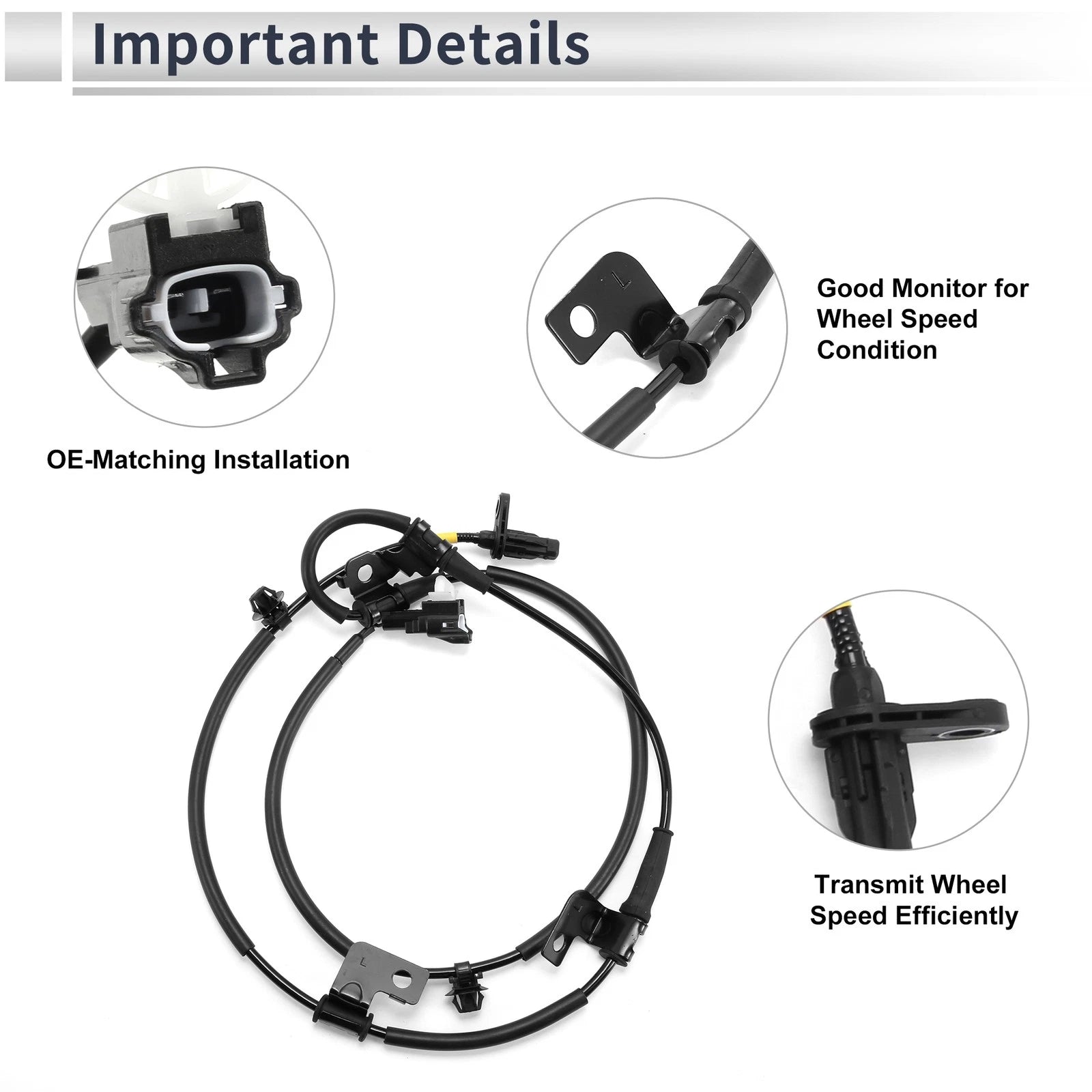 ABS Wheel Speed Sensor No. 598103R750 for Kia Cadenza (2014–2016)