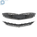 Front Bumper Upper Lower Mesh Grille for Chevy Malibu (2016-2018)