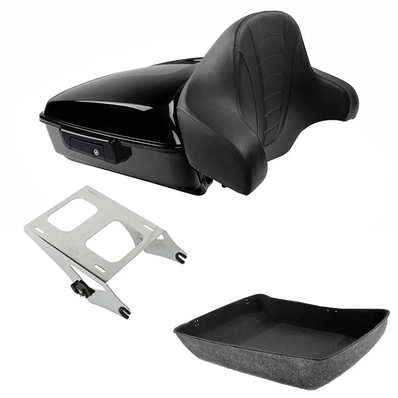 Chopped Trunk Backrest Mount Rack for Harley Touring Road Glide (2014–2026)