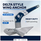 22 Lb Delta Style Boat Anchor Hot Dipped Galvanized Steel